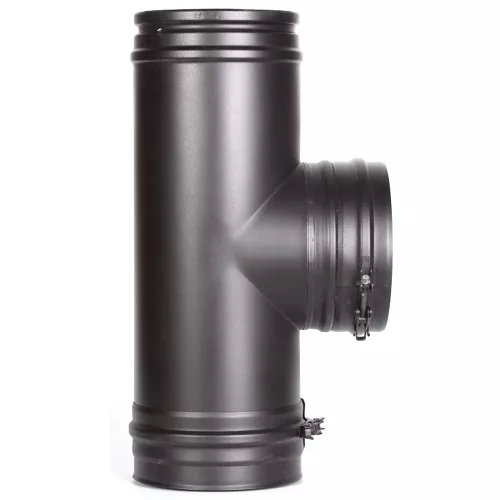 Тройник 90° Schiedel Permetr d130х180 (444/0,5мм+оцинк. краш./0,6мм) черн.