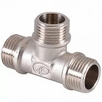 Тройник LAVITA 3/4" латунь никель П/П/П