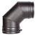 Отвод 90° Schiedel Permetr d130х180 (444/0,5мм+оцинк. краш./0,6мм) черн.