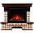 Электрокамин RealFlame Stone Brick (с очагом Moonblaze Deluxe Black)